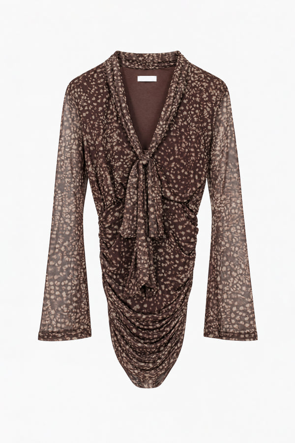 Abito animalier con nodo -LUMINA LD6290