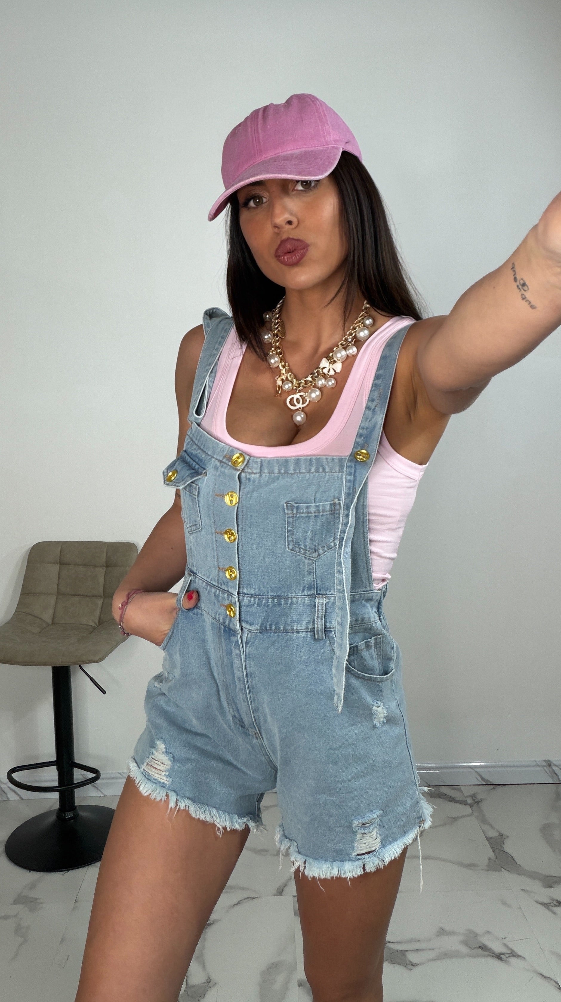Salopette denim Polly