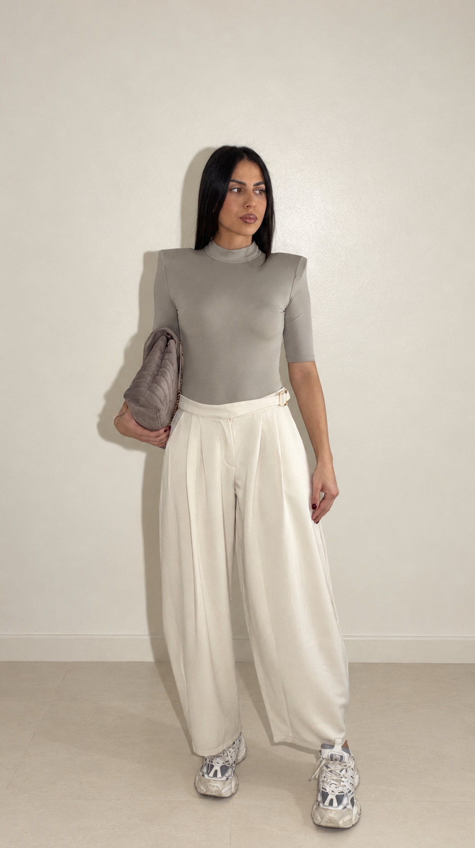 Pantaloni con fibbia Burro 35968
