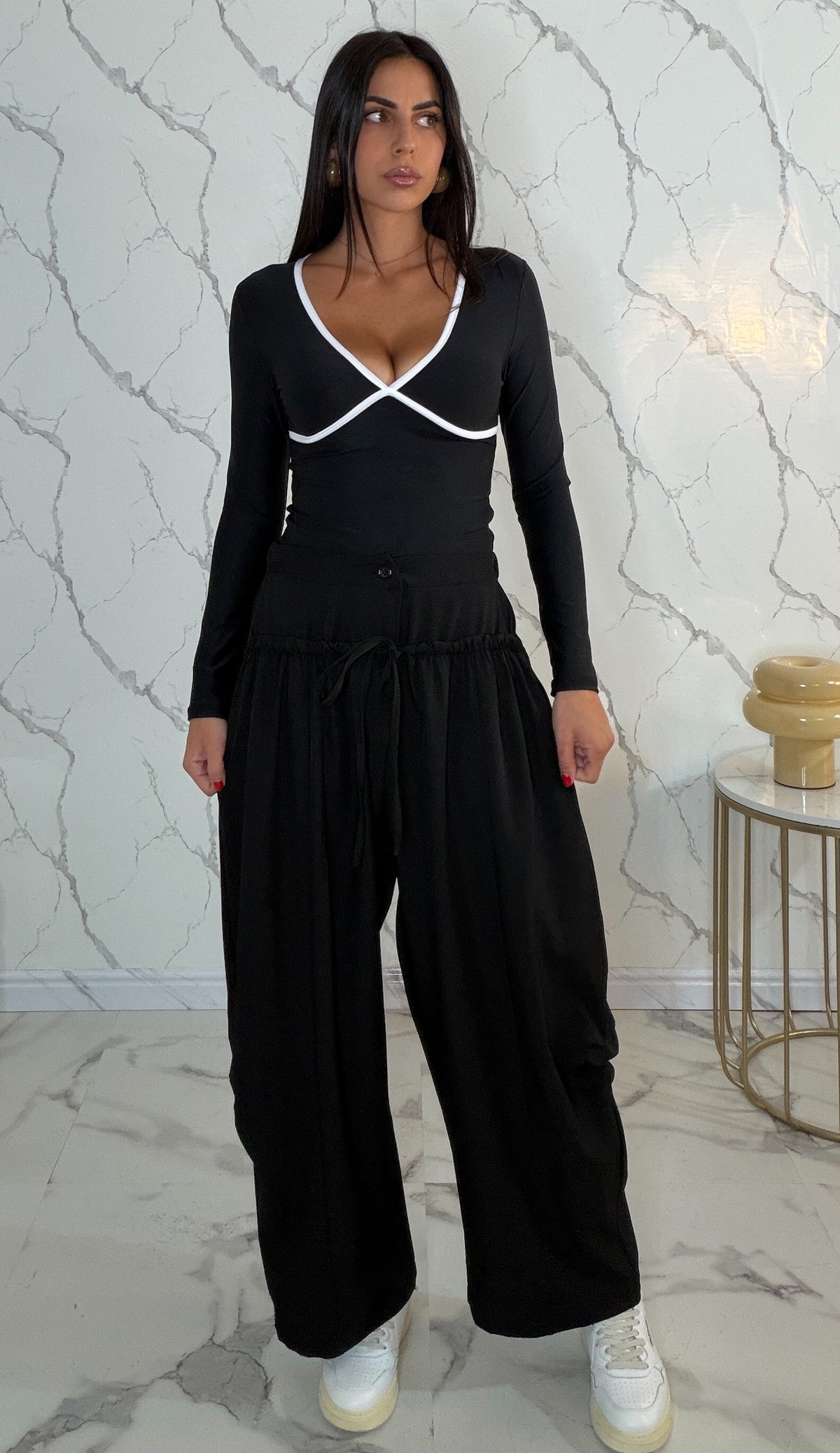 Pantaloni con bustino