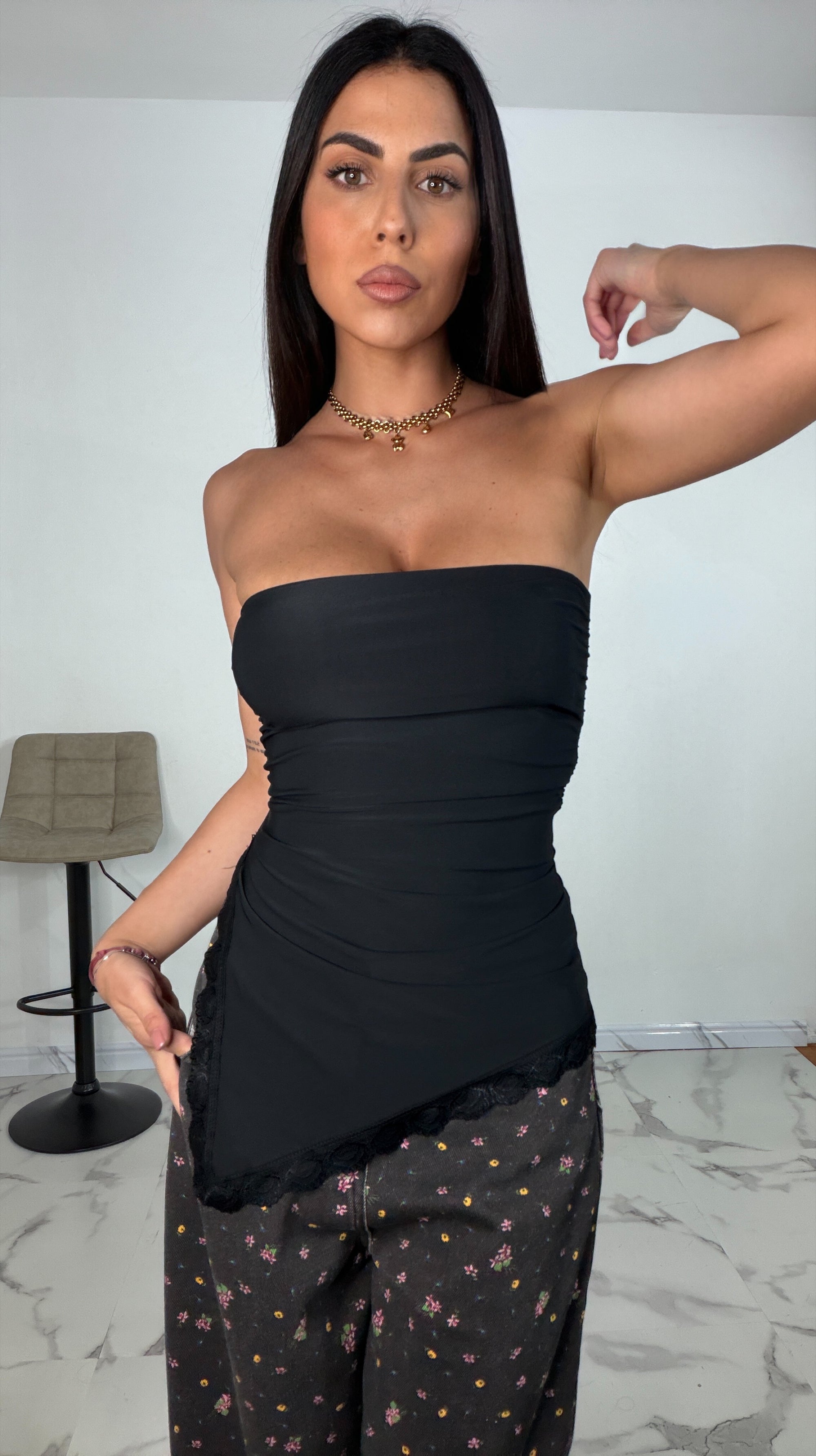 Top fascia con pizzo