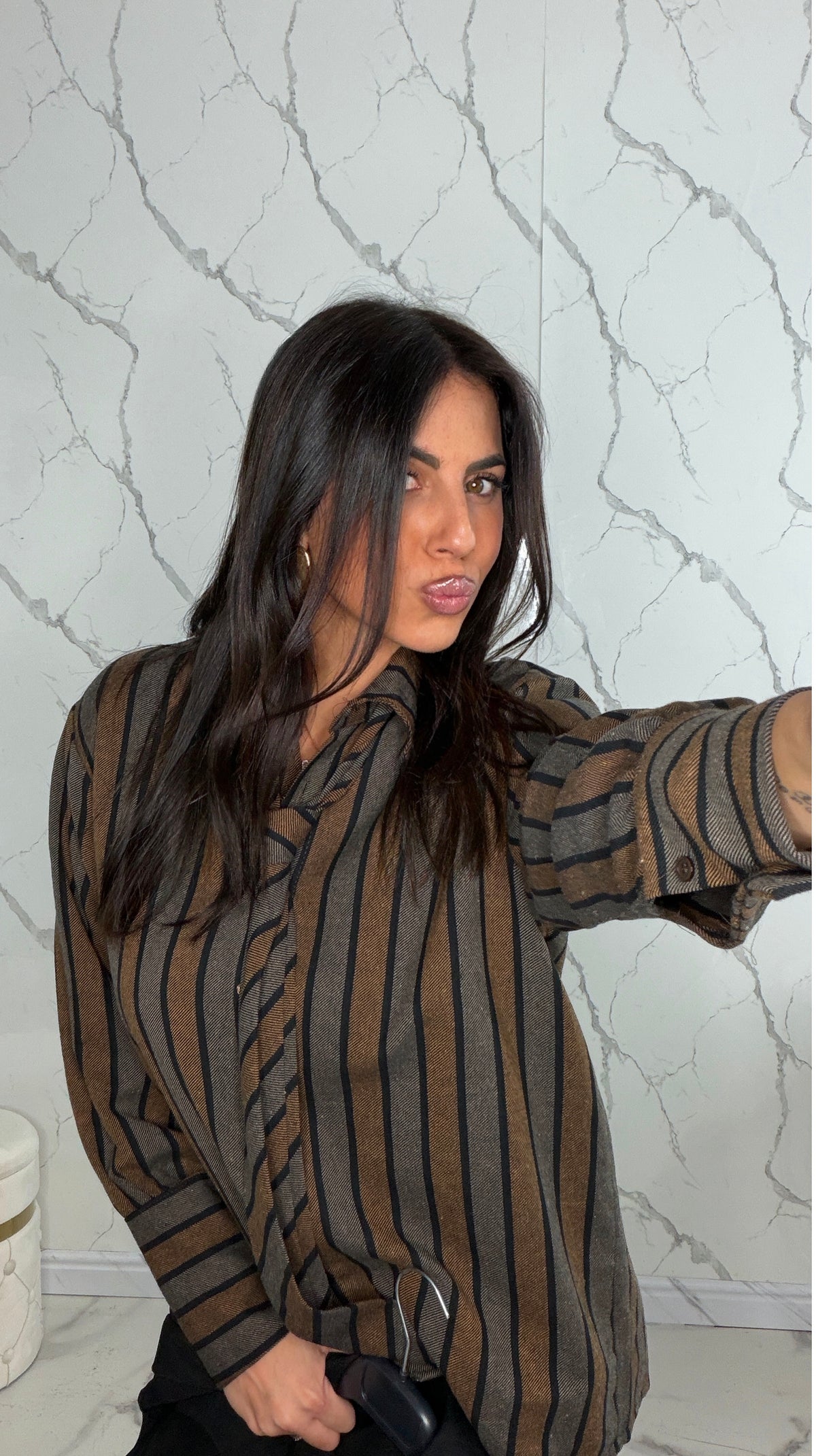Camicia righe con cravatta - 49467