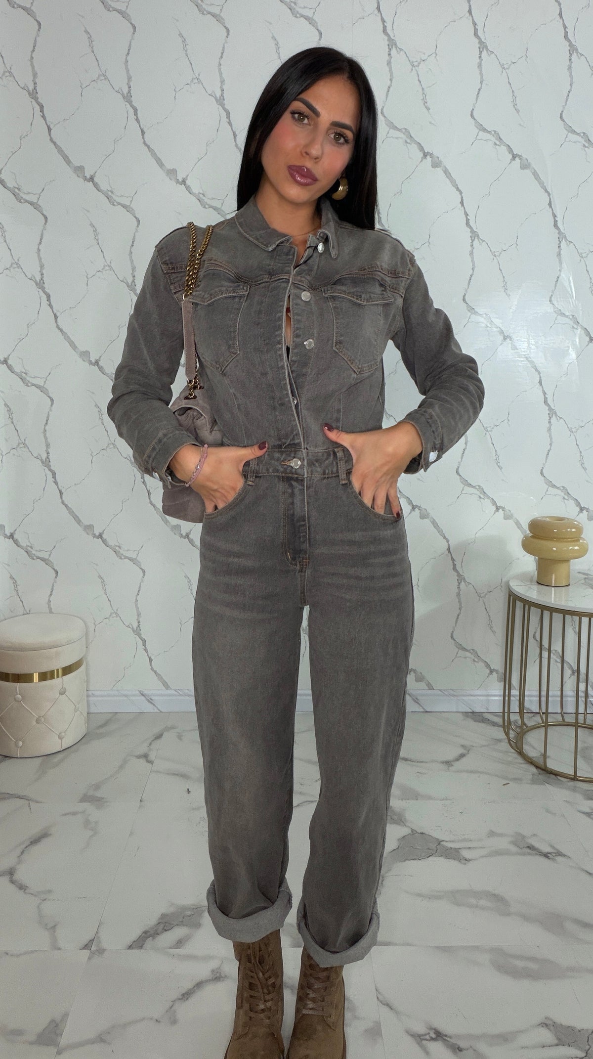 Tuta intera in denim - 2603