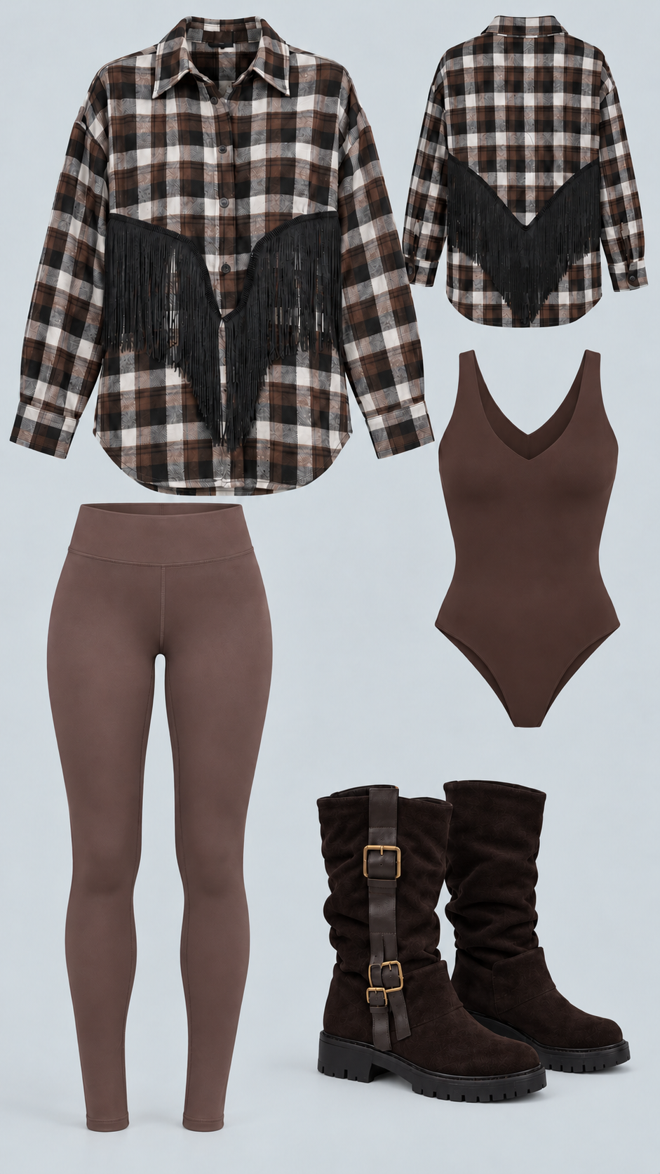 Camicia quadri frange LD6254