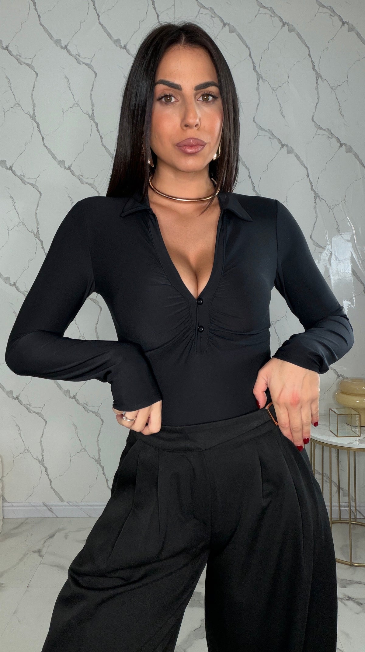 Body colletto bottoncini 5239