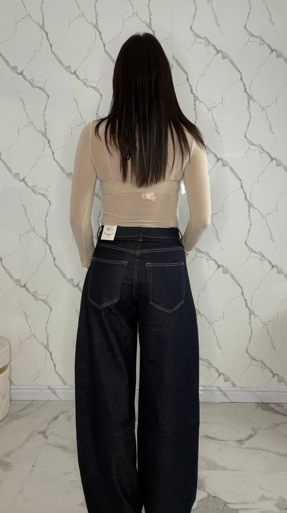 Jeans cuciture contrasto 5873