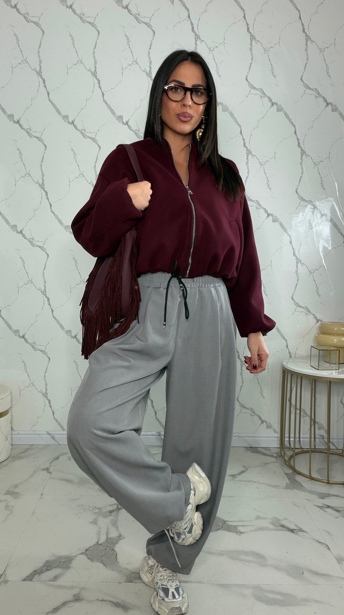 Pantaloni Comfy Grigio 16085